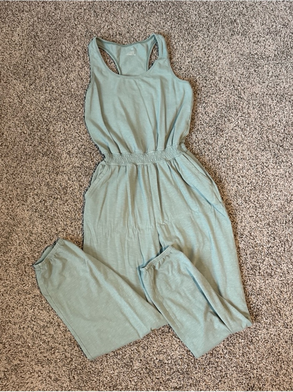 aerie Racerback Jumpsuit in Sage Green